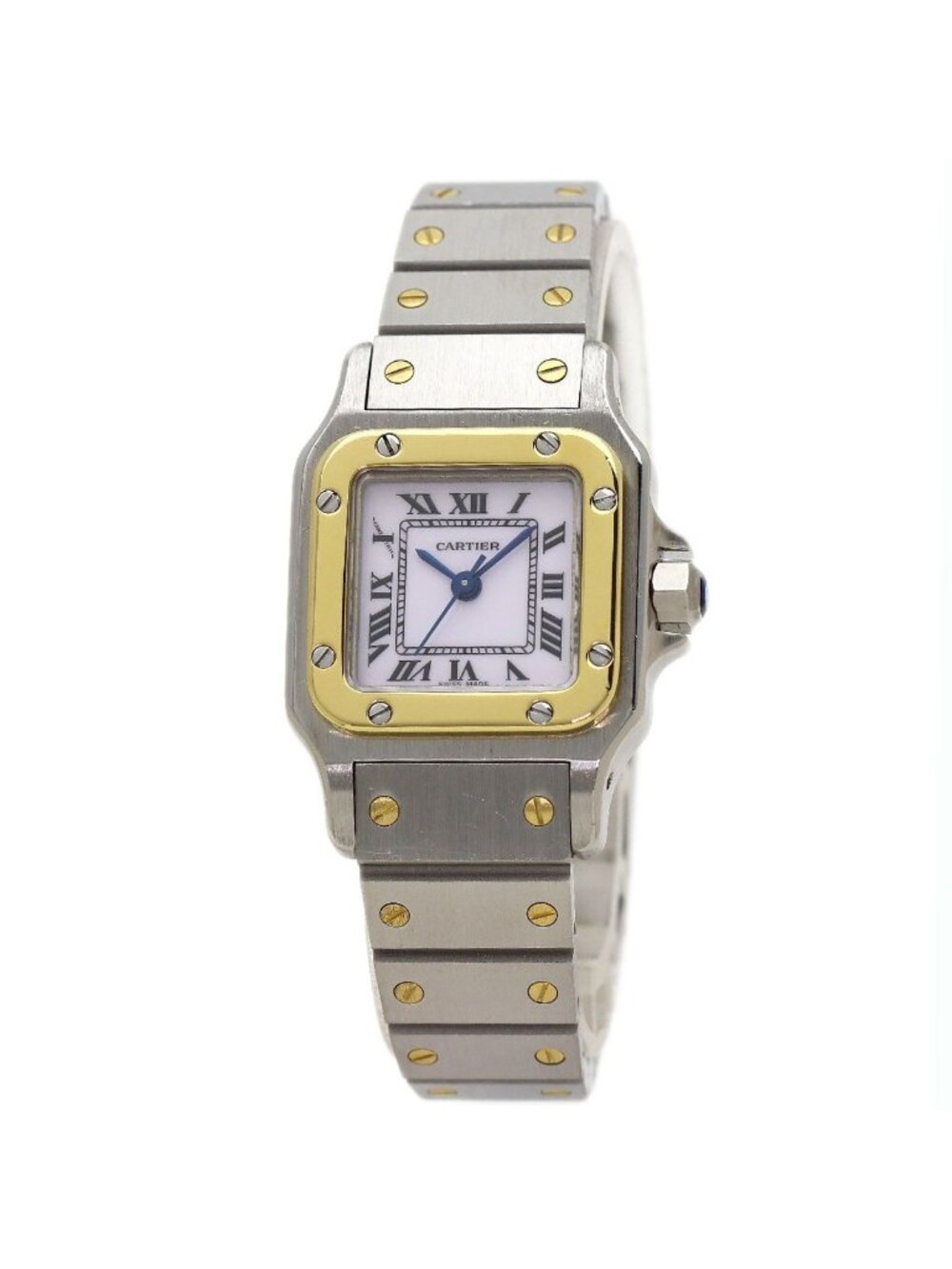 Cartier Santos Galbee SM Watch SS 18k Yellow Gold